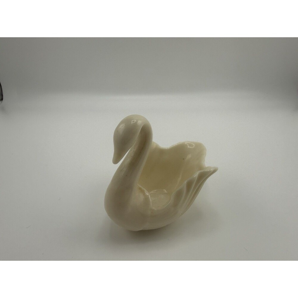 Vintage Lenox Ivory Porcelain Swan Trinket Dish Figurine Wedding Cake Topper USA
